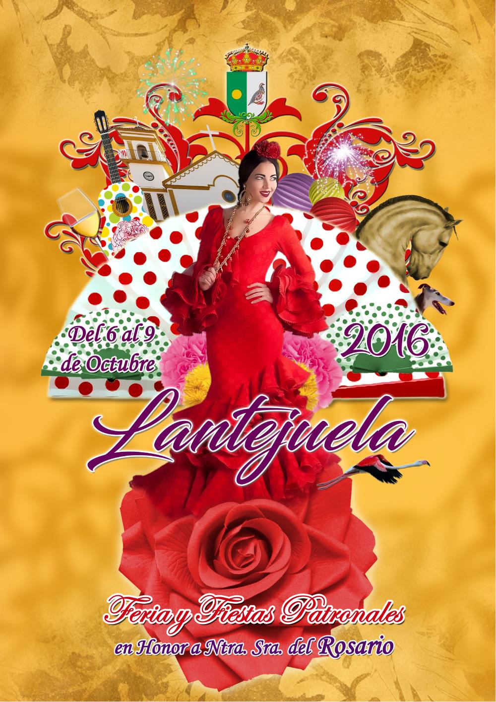 Feria y fiestas patronales en honor a Nuestra Señora del Rosario 2016 La Lantejuela